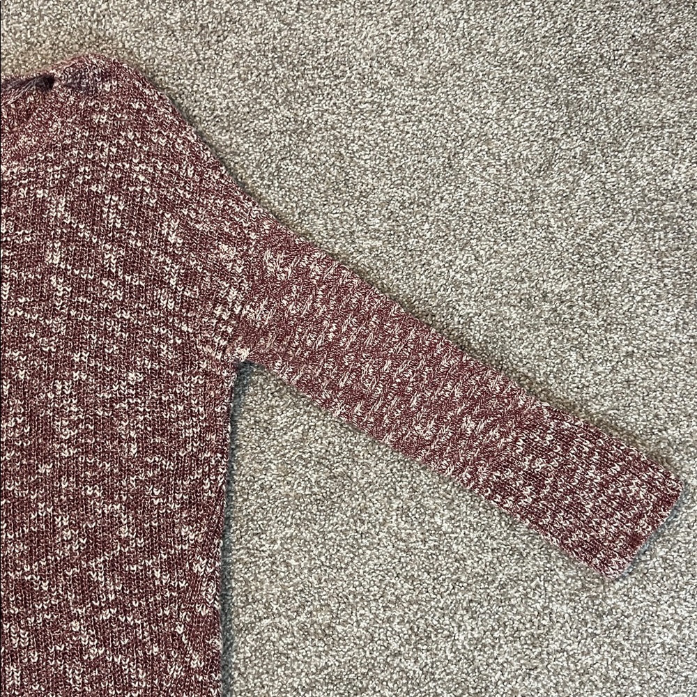 Express Maroon‎ High-Low Crew Neck Sweater - Picture 6 of 8